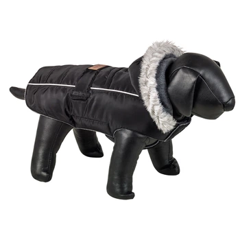 Теплое пальто для собак со съемным капюшоном Boka Dog Coat Hood Nobby Черный 44 см