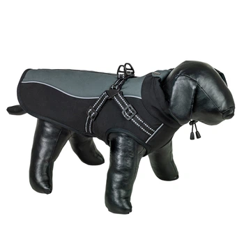 Зимний жилет для собак на флисе со шлеей Meta 2 in 1 Dog Vest Nobby Черный 29 см