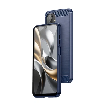 Чохол Lenuo Carbon Fiber для Samsung Galaxy S25 FE 5G Navy Blue