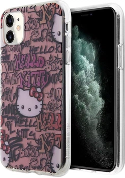 Панель Hello Kitty IML Tags Graffiti для Apple iPhone 11 Pink (HKHCN61HDGPTP)