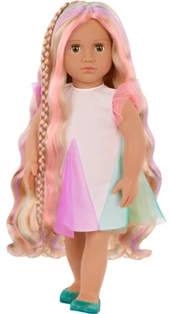 Lalka Our Generation Tessie z rosnącymi kolorowymi włosami 46 cm BD31564Z (062243502017)