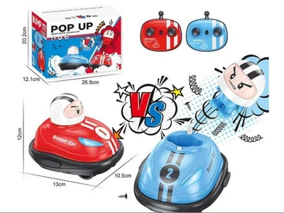Ігровий набір "Bumper Cars POP UP" 2 бамперні машинки для тарана на радіокеруванні / Синій - Червоний / LY00033