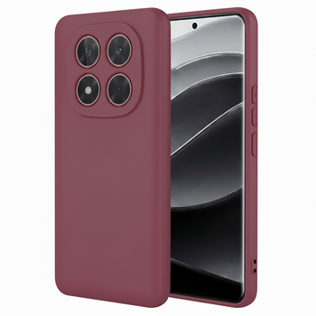 Чехол Fiji Full Soft Premium для Xiaomi Redmi Note 14 Pro Plus 5G противоударный с микрофиброй Bordo