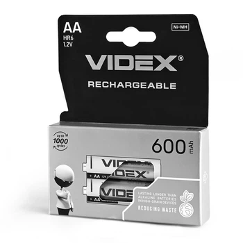 Аккумуляторы Videx HR6 / AA 600mAh блистер 2шт,291857