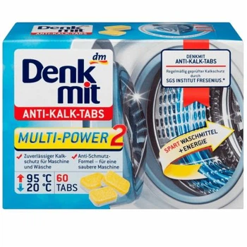 Таблетки проти накипу для пральних машин DM Anti-Kalk Multi-Power 2, 60 tabs - 960 g