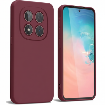 Чехол Fiji Full Soft Premium для Xiaomi Redmi Note 15 противоударный бампер с микрофиброй Bordo