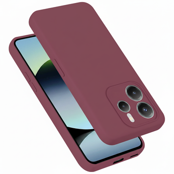Чехол Fiji Full Soft Premium для Xiaomi Redmi Note 14 противоударный бампер с микрофиброй Bordo