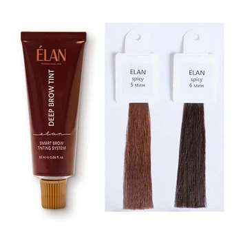 Краска для бровей с длительным эффектом Deep Brow Tint 2.0, 05 SPICY warm brown (тепло-коричневая) ELAN 20 мл