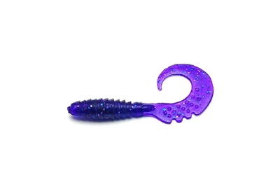 Силикон FishUP Fancy Grub 2"/ 10шт, цвет: 060 Dark Violet/Peacock & Silver (4307505060)