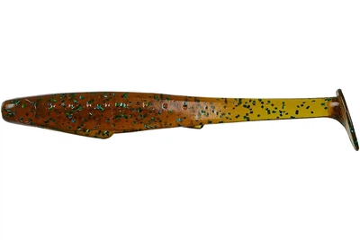 Силикон Reins Rockvibe Shiner 4" (8 шт/уп), цвет: 565 Motor Oil Green Flake (4306565004)