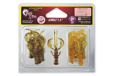 Силікон Crazy Fish Nimble 1.6" (9шт/уп), колір: 4d/5d (4327002021)