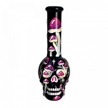 Стеклянный бонг Skull Mix Print 25 см Скул Микс Принт Термостойкое боросиликатное стекло Китай