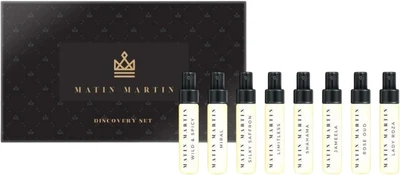 Набір мініатюр унісекс Matin Martin Discovery Set Парфумована вода Wild and Spicy 2 мл + Limitless 2 мл + Shahama 2 мл + Silky Saffron 2 мл + Rose Oud 2 мл + Miral 2 мл + Jameela 2 мл + Lady Rosa 2 мл (6291107016412)