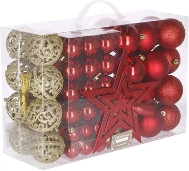 Набір ялинкових кульок Springos CA0122 6/4/3 см 101 шт. (5907719410753)