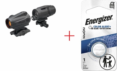 Комплект коллиматор SIG SAUER ROMEO5 GEN II + JULIET3 Magnifier Combo Kit + Подарок Energizer 2032 Lithium 3V