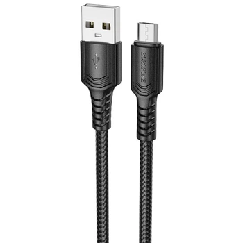 Кабель зарядки BOROFONE BX116 USB to MicroUSB (2.4А 1M) для телефона/смартфона/пристроїв Чорний