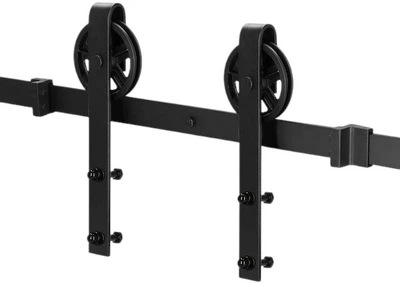 Система для розсувних дверей Springos HA5007 183 см barn door з декоративними фурнітурами, напрямна до 100 кг Чорна (5907719420448)