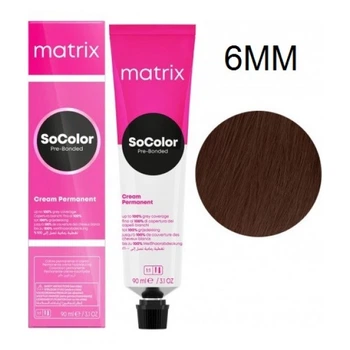 Фарба Matrix SoColor Pre-Bonded Cream Permanent (Mocha Colors) - 6MM темний блондин мокка (шоколадний) інтенсивний-90мл.