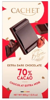 Шоколад черный Cachet Extra Dark 70% какао 100 г