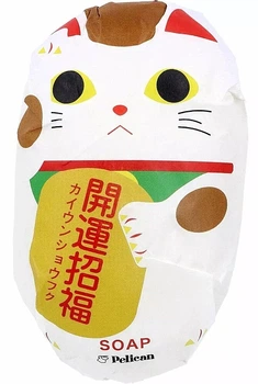 Мило з ароматом зеленого чаю "Манекі-неко" - Pelican Beckoning Cat Soap 180g (1315896-298808904-2)