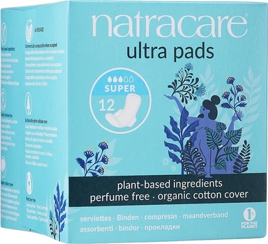 Прокладки, 12 шт - Natracare Ultra Super Period Pads 12шт (1126431-1502745-2)