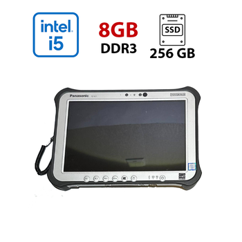 Защищенный планшет Panasonic Toughpad FZ-G1 / 10.1" (1920x1200) IPS Touch / Intel Core i5-7300U (2 (4) ядра по 2.6 - 3.5 GHz) / 8 GB DDR3 / 256 GB SSD / Intel HD Graphics 620 / WebCam б/у