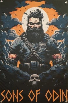 Банер “Sons of Odin” 1000×700 мм на люверсах