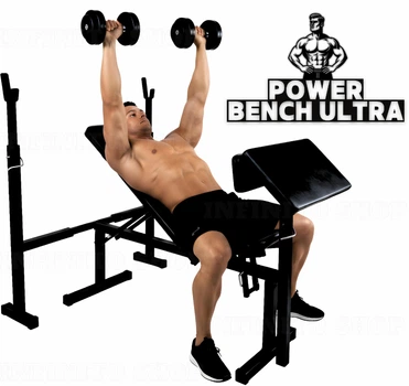 Скамья для жима со стойками и партой Скотта WCG Power Bench Ultra (регулировка спинки 7 уровней, стоек 6 уровней)