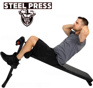 Скамья для пресса прямая с регулировкой угла наклона WCG Steel Press Pro (5 уровней наклона)