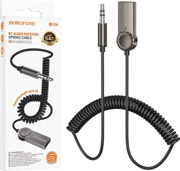 Bluetooth аудіо ресивер Borofone BC56 Metal Grey (43305)