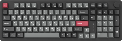 Клавіатура бездротова GamePro Asgard Drakkar Keychron Super Red Switch Wireless/Bluetooth/USB Black (MK305BK)