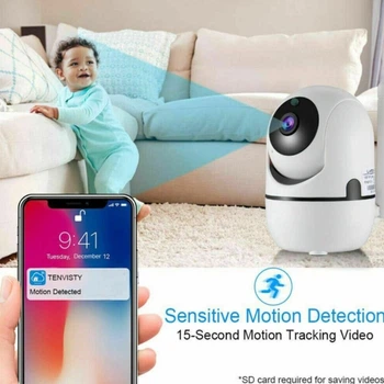IP-камера беспроводная поворотная Wi-Fi 1080P для видеонаблюдения и видеоняни с ночным видением