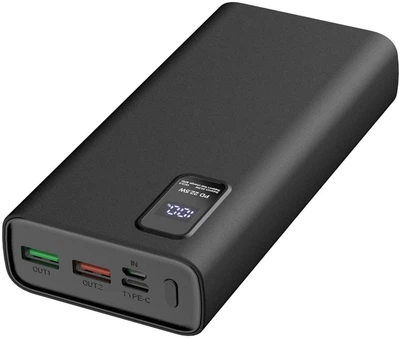 Powerbank Platinet 20000mAh 22.5W + USB-C Cable Black (PMPB20WQC727B)