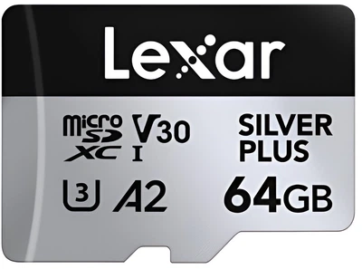Карта пам'яті Lexar Professional Silver Plus microSDXC 64GB UHS-I U3 V30 (LMSSIPL064G-BNANG)