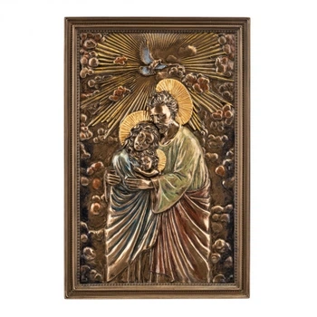 Картина - ікона, барельєф Veronese "Святе сімейство" 23*15*1.5см, полістоун (78404A42)