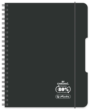 Набір зошитів Herlitz Ocean A5 80 аркушів у клітинку на спіралі чорні 4 шт (5901389500585)