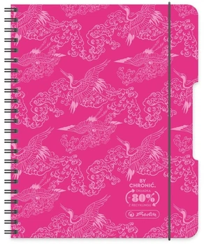 Набір спіральних блокнотів Herlitz Colors A4 80 аркушів у клітинку на спіралі рожеві 4 шт (5901389500554)