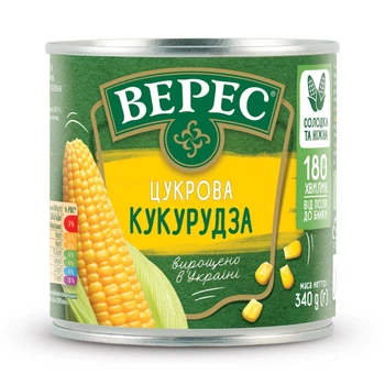 Кукурудза цукрова ж/б Верес 170 г (4823105400829)