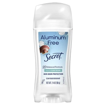 Антиперспирант Дезодорант твердый стик Secret Aluminum Free Clear Ocean для защиты от запаха на 48 часов без алюминия 68г