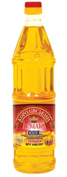 Масло подсолнечное нерафинированное Запашна Королівський смак 1.0 л (4820044092214)