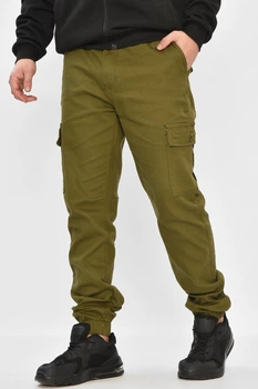 Джинси чоловічі однотонні кольору хаки Fashion розмір 44 (208585)