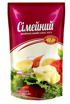 Майонез 45% соус "Сімейний" 300г д/п «Чугуєв Продукт » (4820175667732)