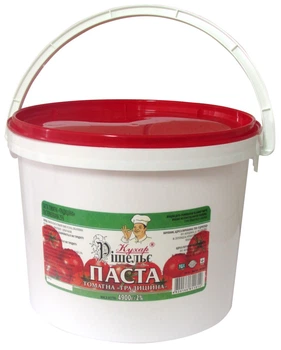 Томатна паста Традиційна 25% Кухар Рішельє 4900 г (4820166611812)
