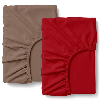 Набор простыней на резинке Cosas COCOA RED фланель 120х200x20 2 шт (4822052486733)
