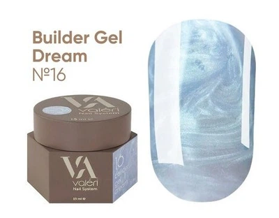 Гель для ногтей с блестками Valeri Builder Gel Dream 16 15 мл