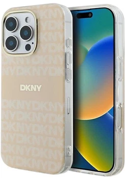 Etui DKNY Repeat Texture Pattern & Stripe MagSafe do Apple iPhone 16 Pro Max Pink (3666339335410)