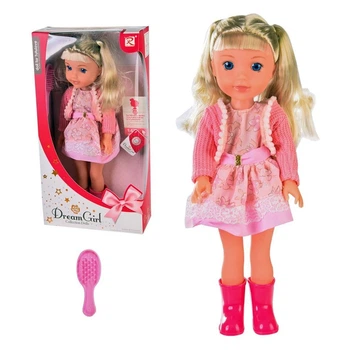 Кукла детская игрушечная 21см с расческой игрушка для девочки RL 8898(Pink)