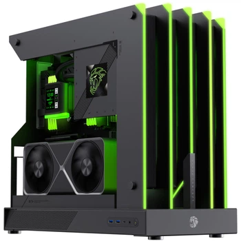 Корпус компьютерный с RGB-подсветкой GameMax Blade Concept Full Tower ATX сталь Black
