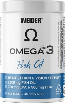 Жирные кислоты Weider Омега-3 2000 мг 90 капсул
