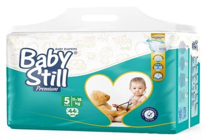 Детские подгузники Baby Still Jumbo Pack размер 5 (11-18 кг) 44 шт памперсы для новорожденных одноразовые